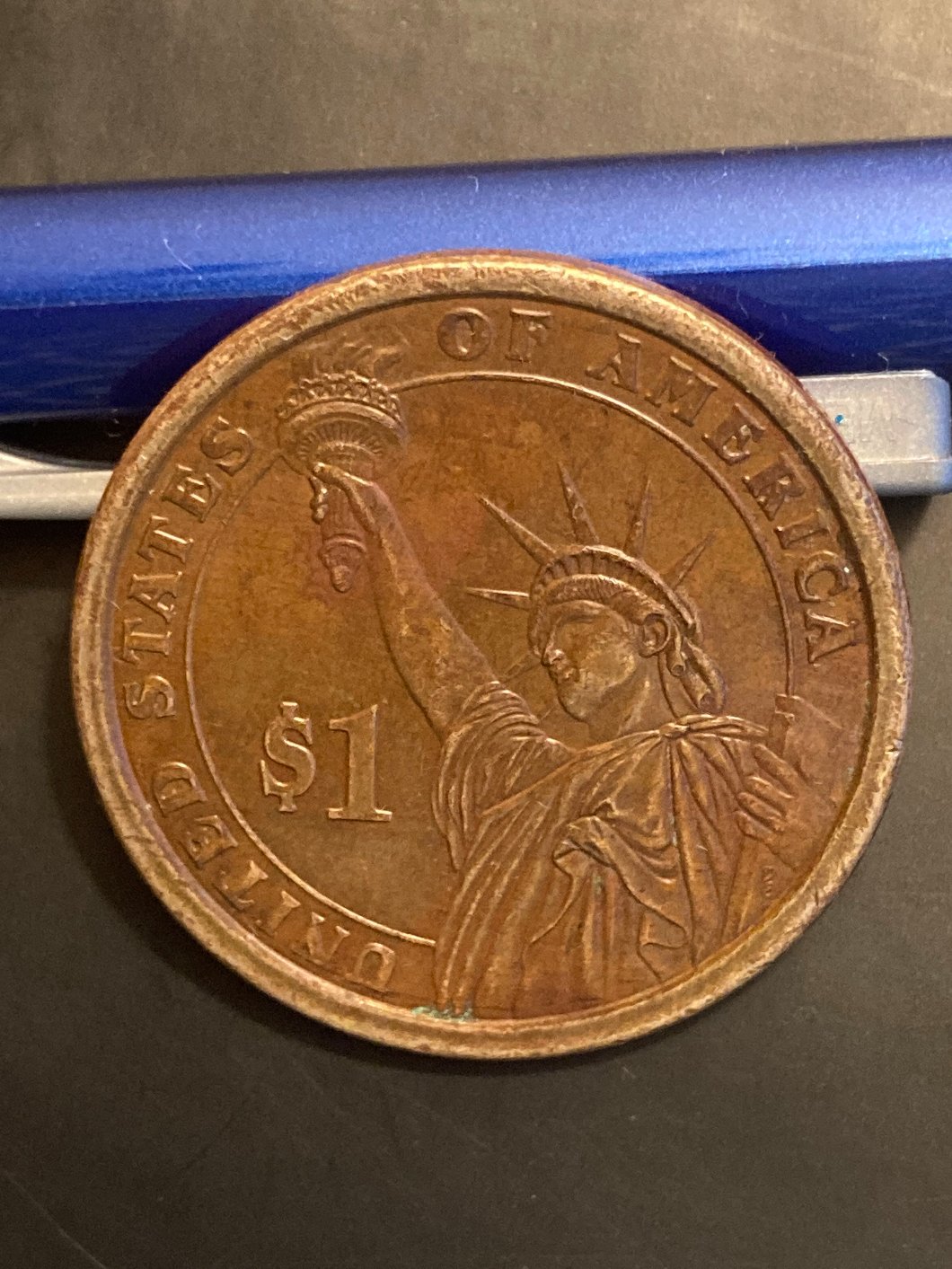 Gold-Dollar-Error?-Missing-Magn.-Layer?-Improperly-Annealed-Planchet?